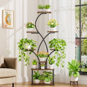 62-inch Tall Tree Shaped Indoor Plant Stand with Grow Lights
